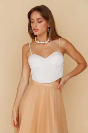 About The Party Crop Top Beige