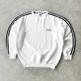 Adidas 1990s heavyweight embroidered sweatshirt (L)