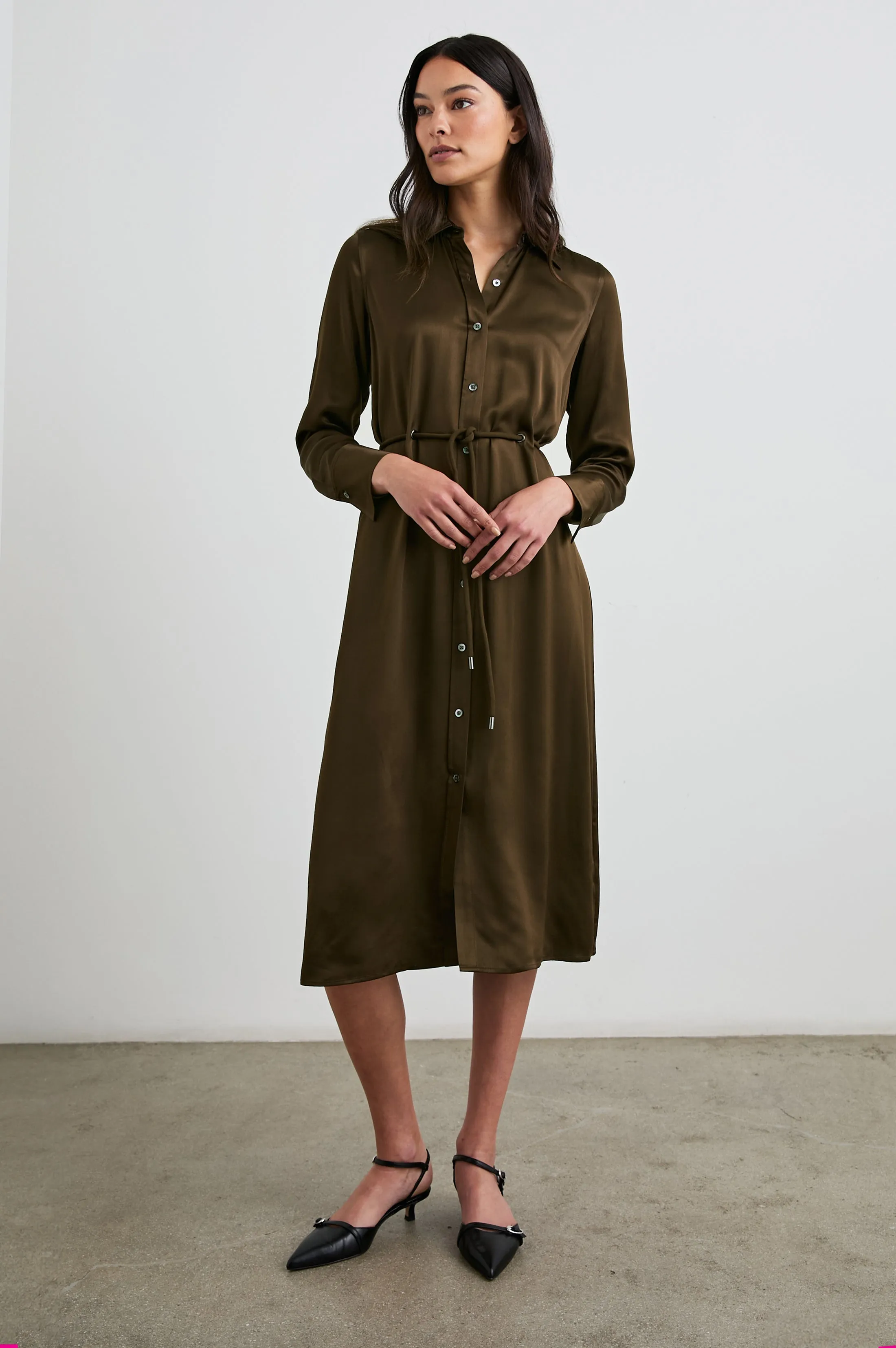 ANINA DRESS - DARK MOSS