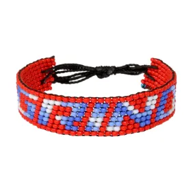 ARTIKEN TEXT BRACELET - GRIND RED