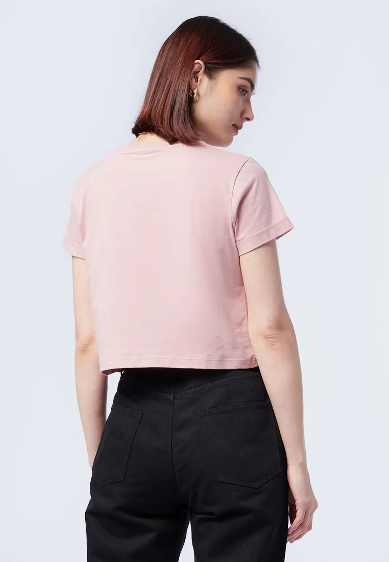 Basic Cropped Cotton T-Shirt