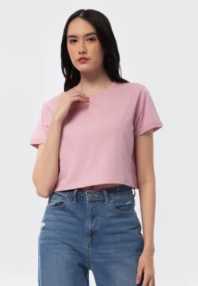 Basic Cropped Cotton T-Shirt