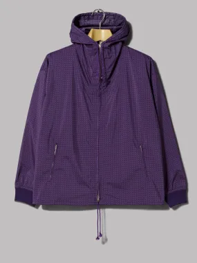 Beams Plus Reversible Hooded Geometric Zip Blouson (Purple)