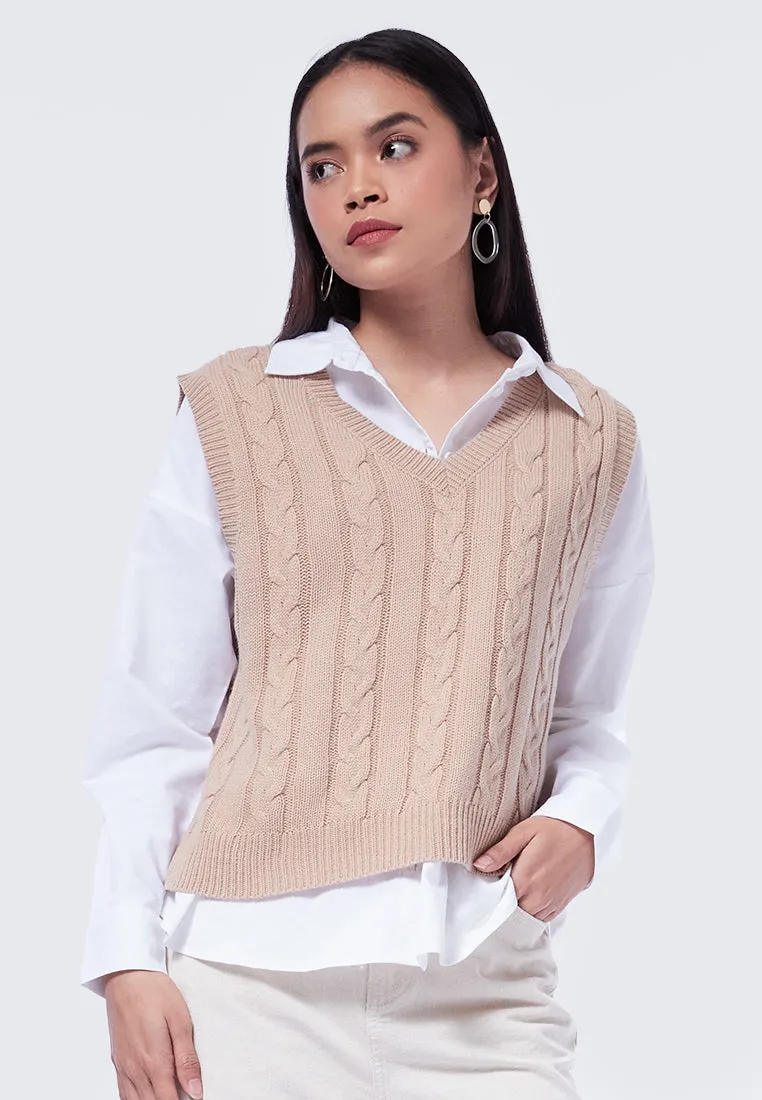 Cable Knit Vest