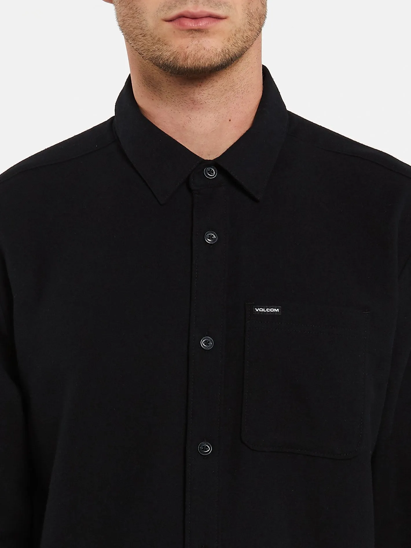 Caden Solid Shirt - BLACK