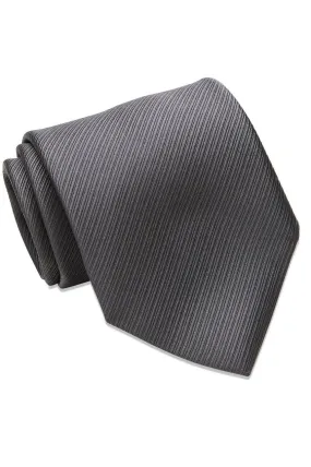 Charcoal Twill Weave Italian Silk Necktie