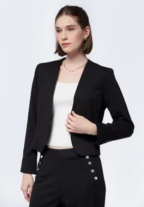 Collarless Crop Blazer