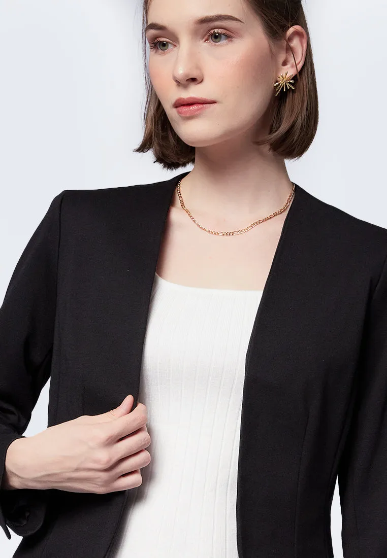 Collarless Crop Blazer