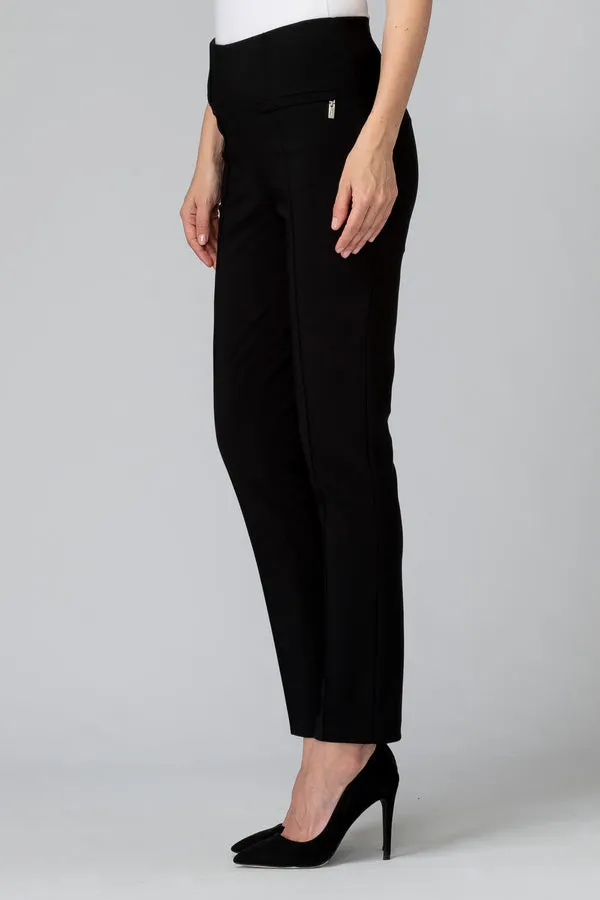 Essential Joseph Ribkoff Black Zipped Detailed Trousers