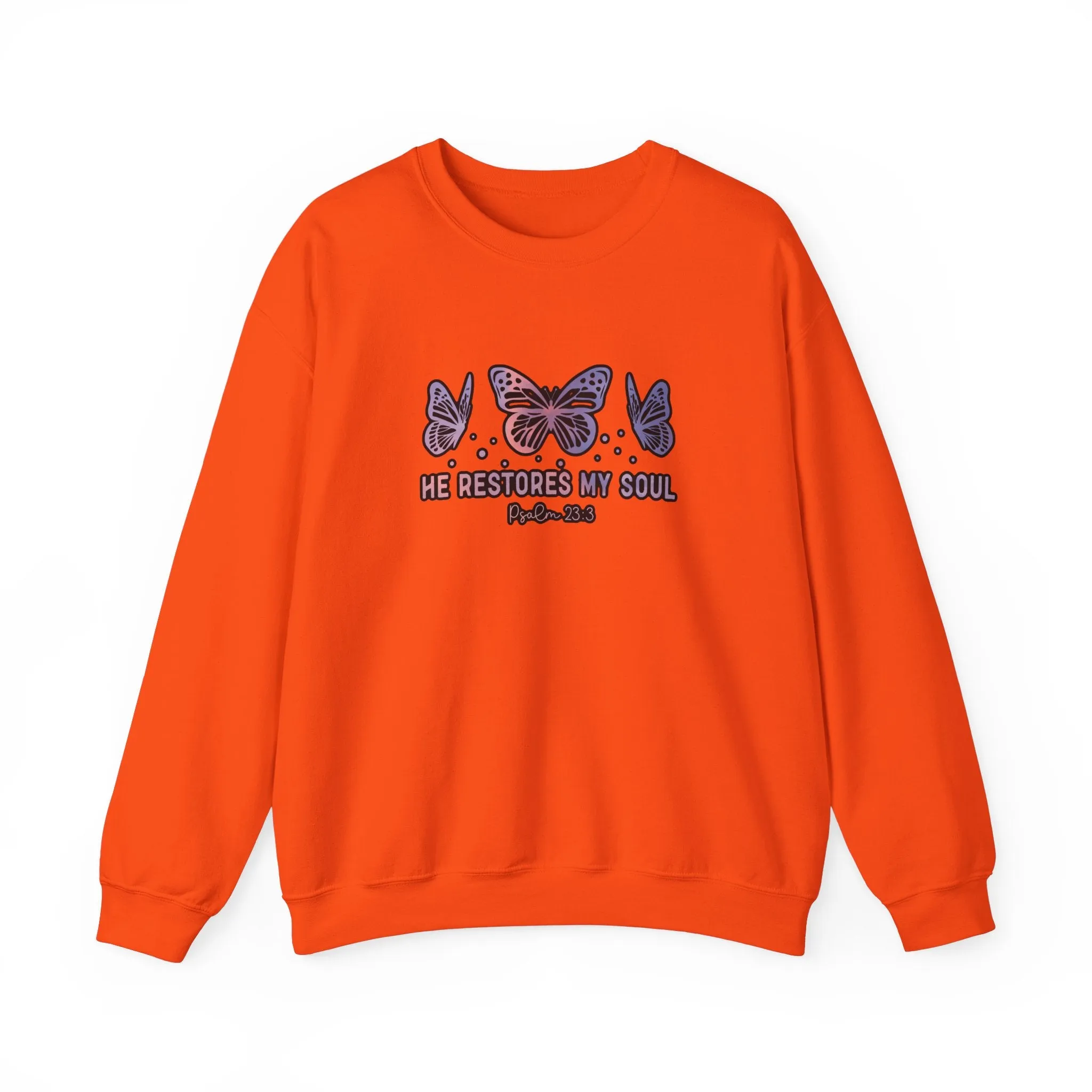 He Restores Faith Unisex Heavy Blend™ Crewneck Sweatshirt