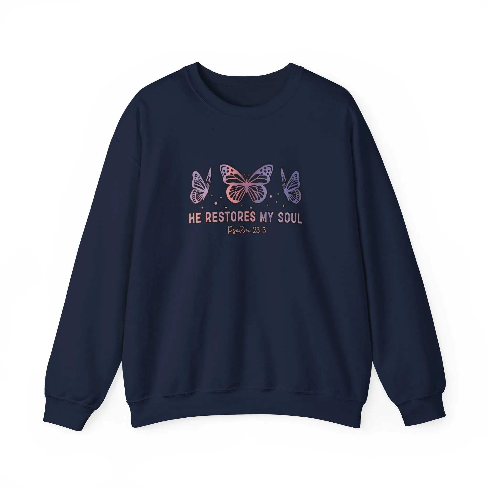 He Restores Faith Unisex Heavy Blend™ Crewneck Sweatshirt