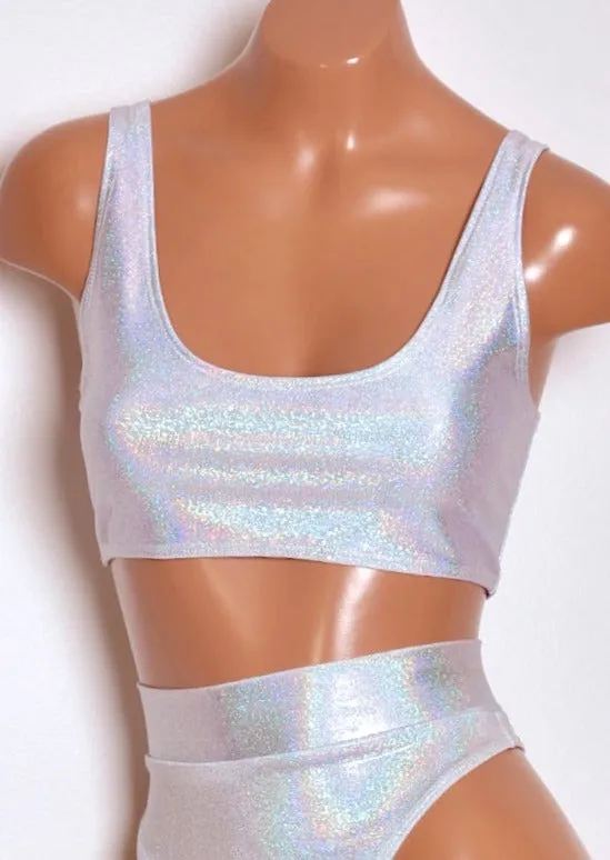 Hologram Mini Swim Tank in White