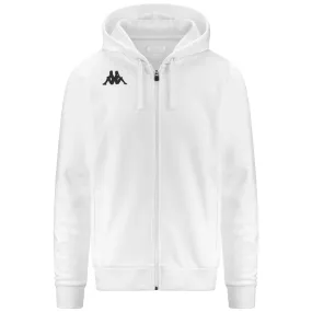 KAPPA4TRAINING BANTO - Fleece - Hoodie Full Zip - Man - WHITE