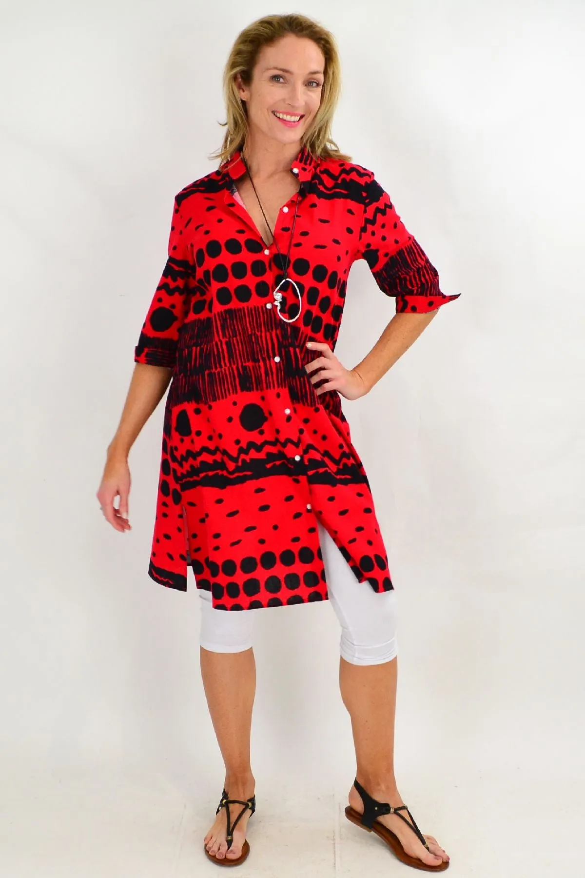 Lady Bug Shirt Tunic Dress