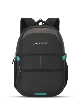 Lavie Sport Aspire 32L Laptop Backpack with Rain cover For Men & Women | Boys & Girls Black