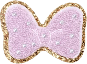 Lilac Disney Minnie Mouse Pearl Bow Patch