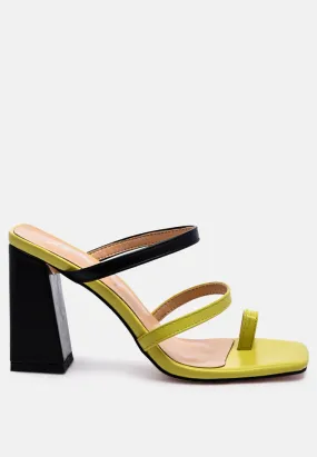 Marve Color Block Heeled Sandals By Ruw