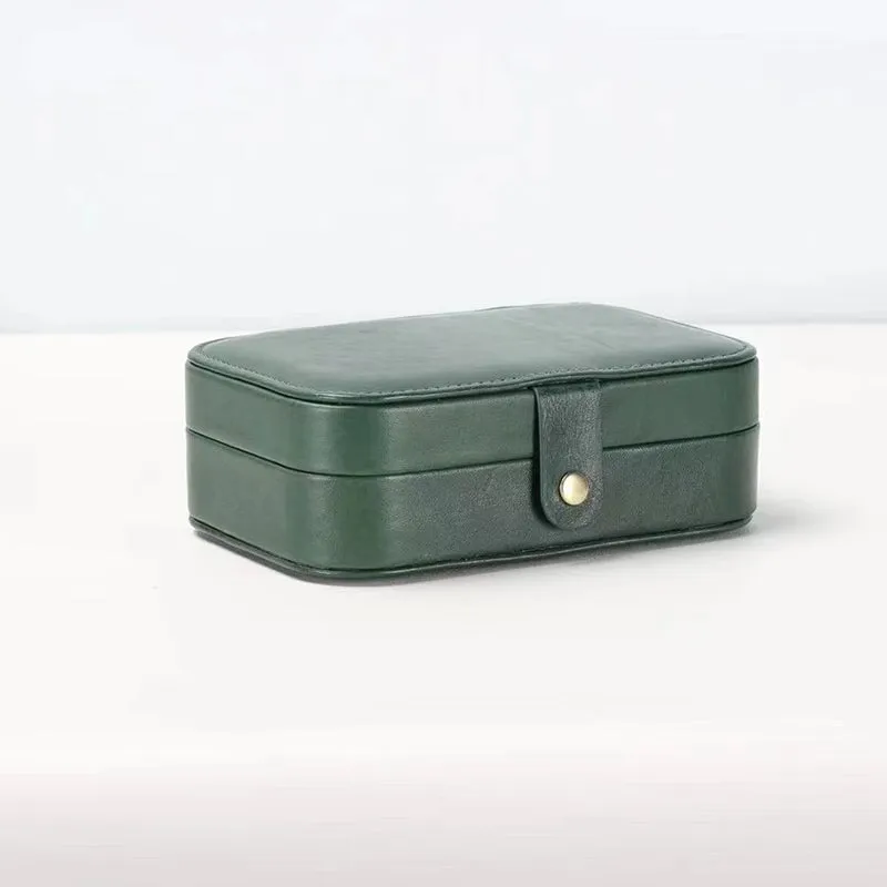 Multi-functional Vegetable Tanned Leather Jewelry Box