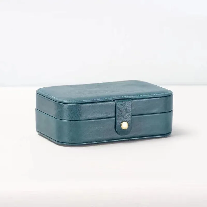 Multi-functional Vegetable Tanned Leather Jewelry Box