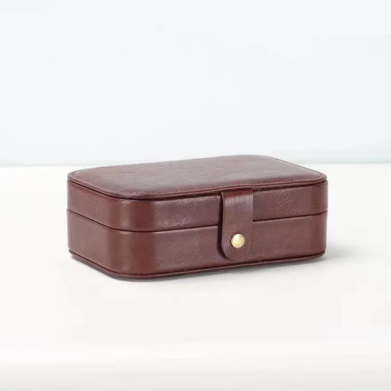 Multi-functional Vegetable Tanned Leather Jewelry Box