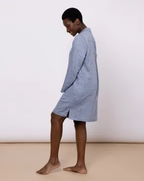 Organic Cotton Twill Blue Nightshirt, Port in a Storm