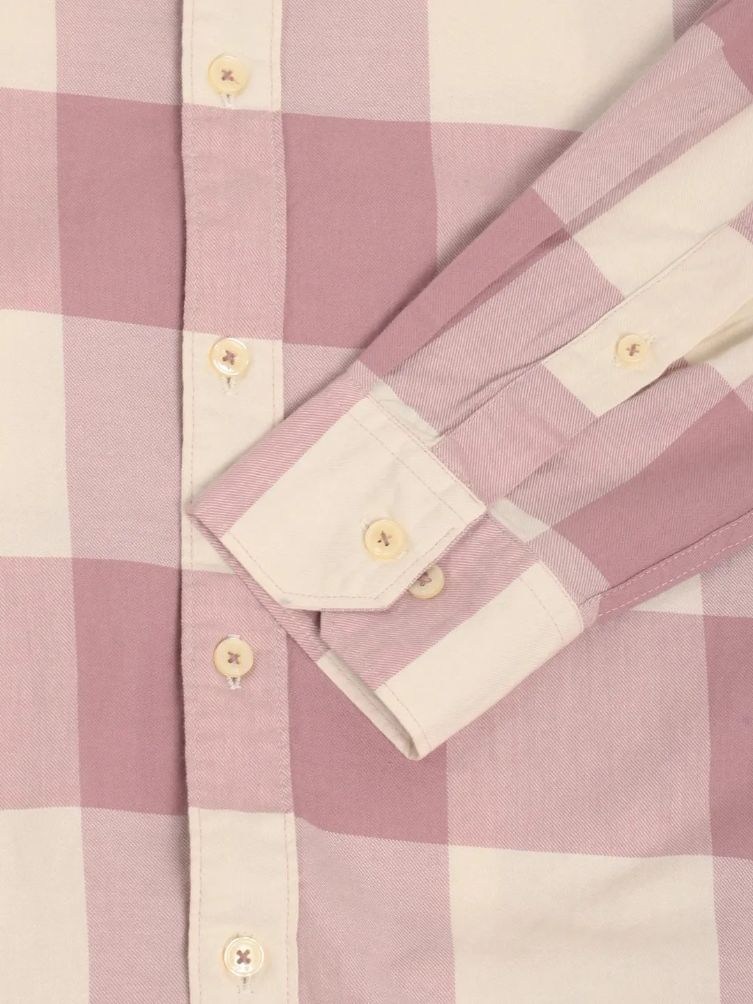 Ornate Square Pink Checked Shirt