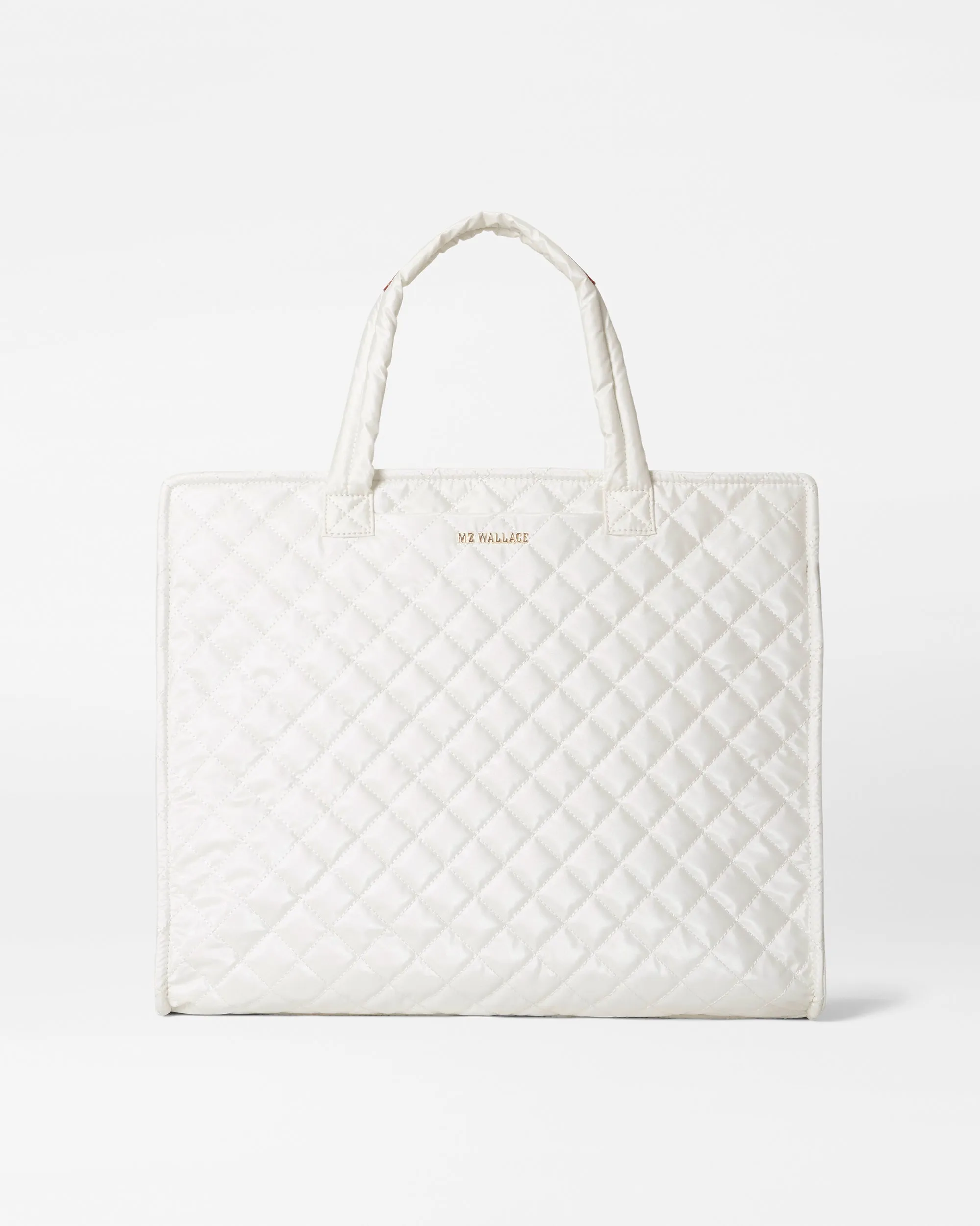 Pearl Metallic Large Box Tote