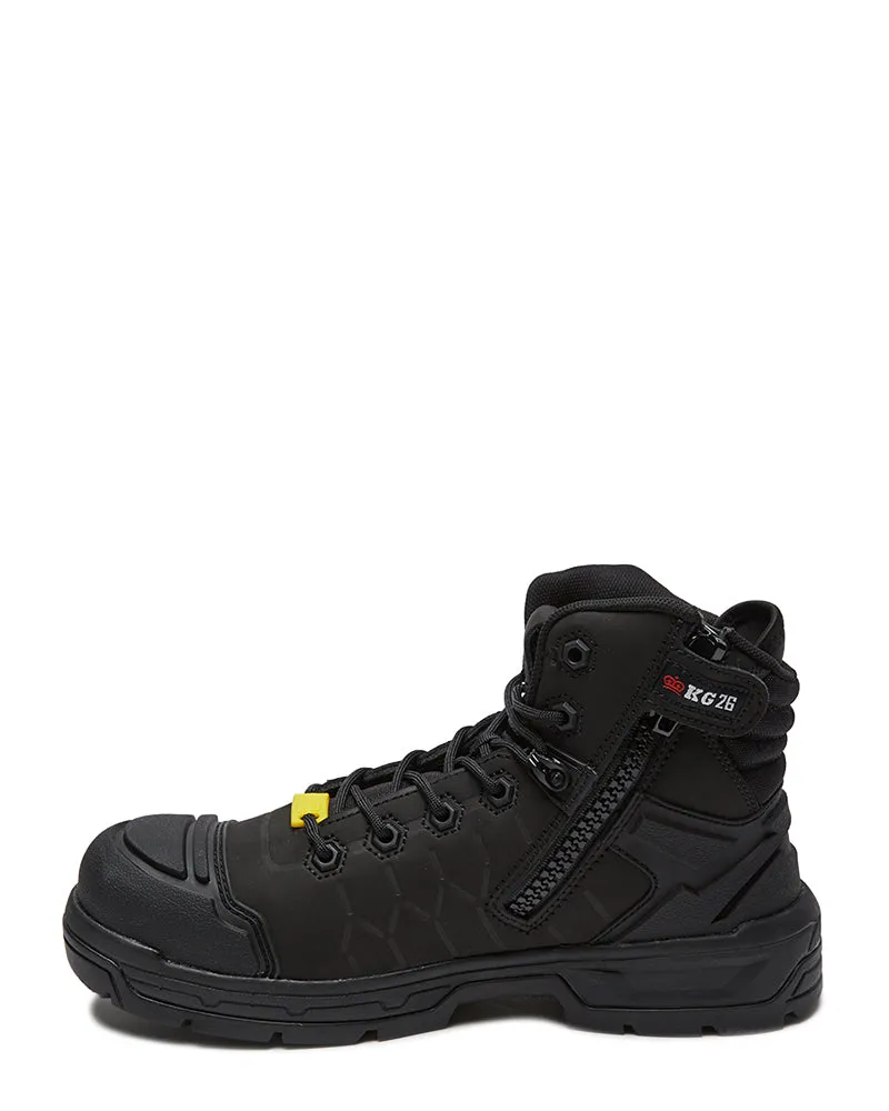 Quantum Zip Side Safety Boot - Black