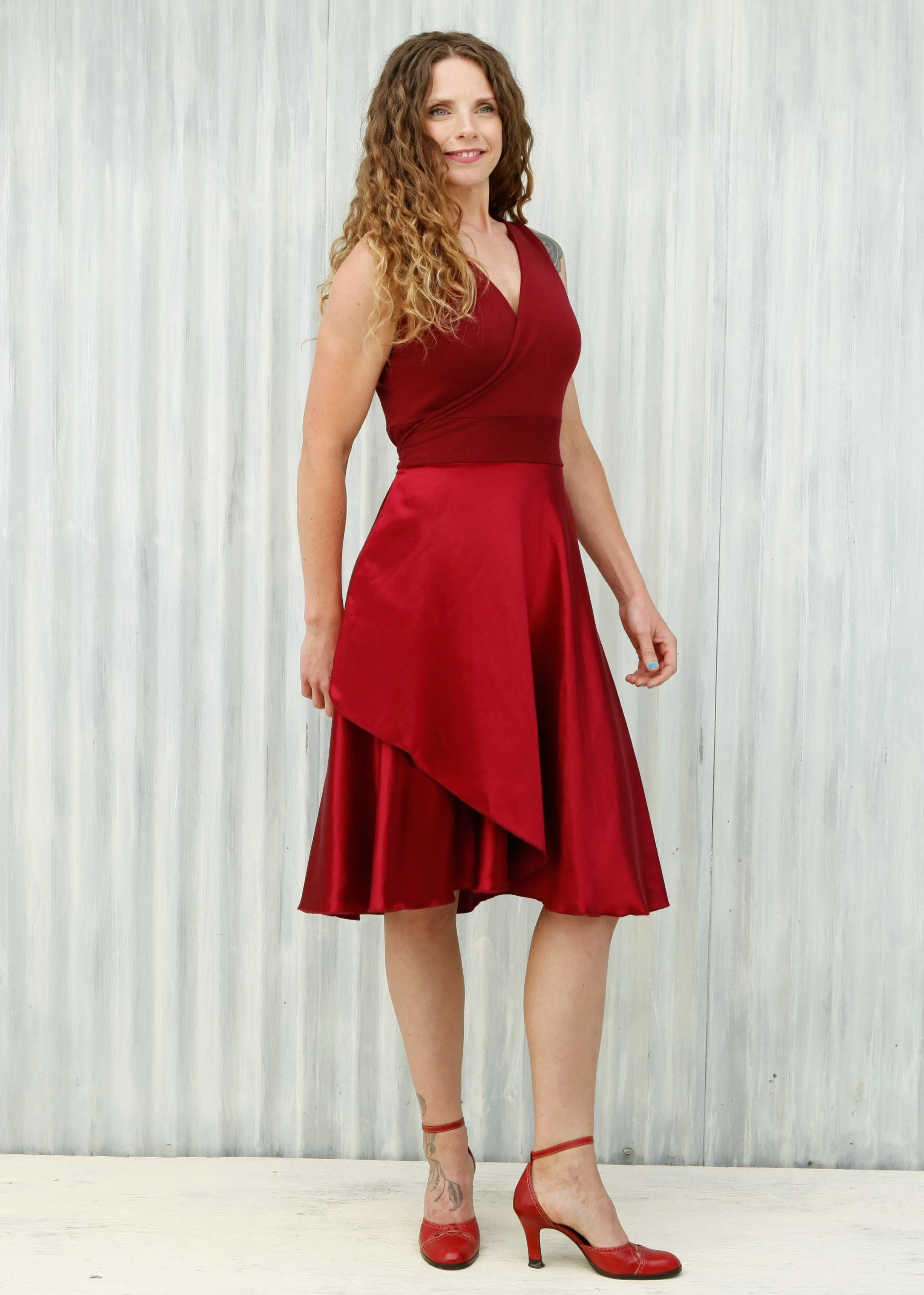 Red Veronica Wrap Dress