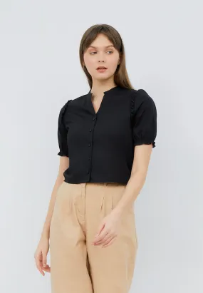 Ruffle Short Sleeve Blouse