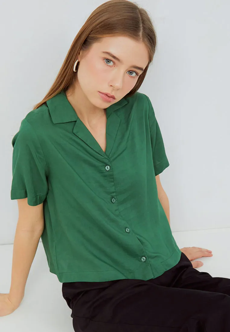 Short Sleeve Crop Blouse