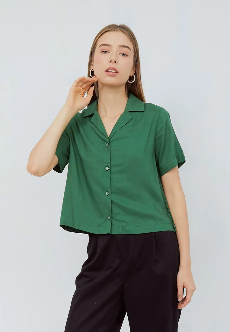 Short Sleeve Crop Blouse