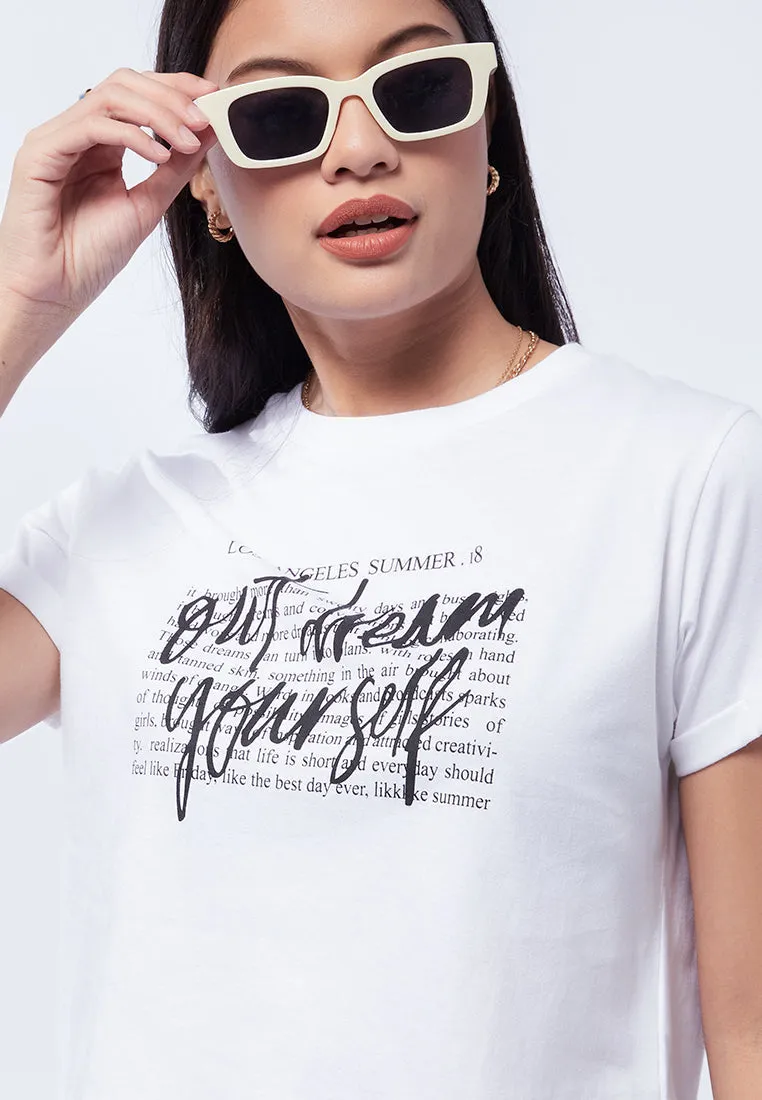 Short Sleeve Crop Graphic T-Shirt