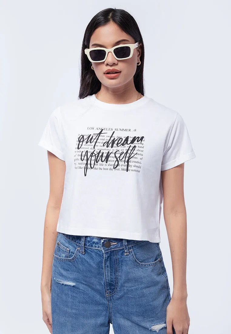 Short Sleeve Crop Graphic T-Shirt