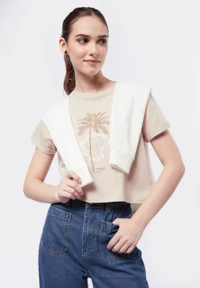 Short Sleeve Graphic Crop T-Shirt