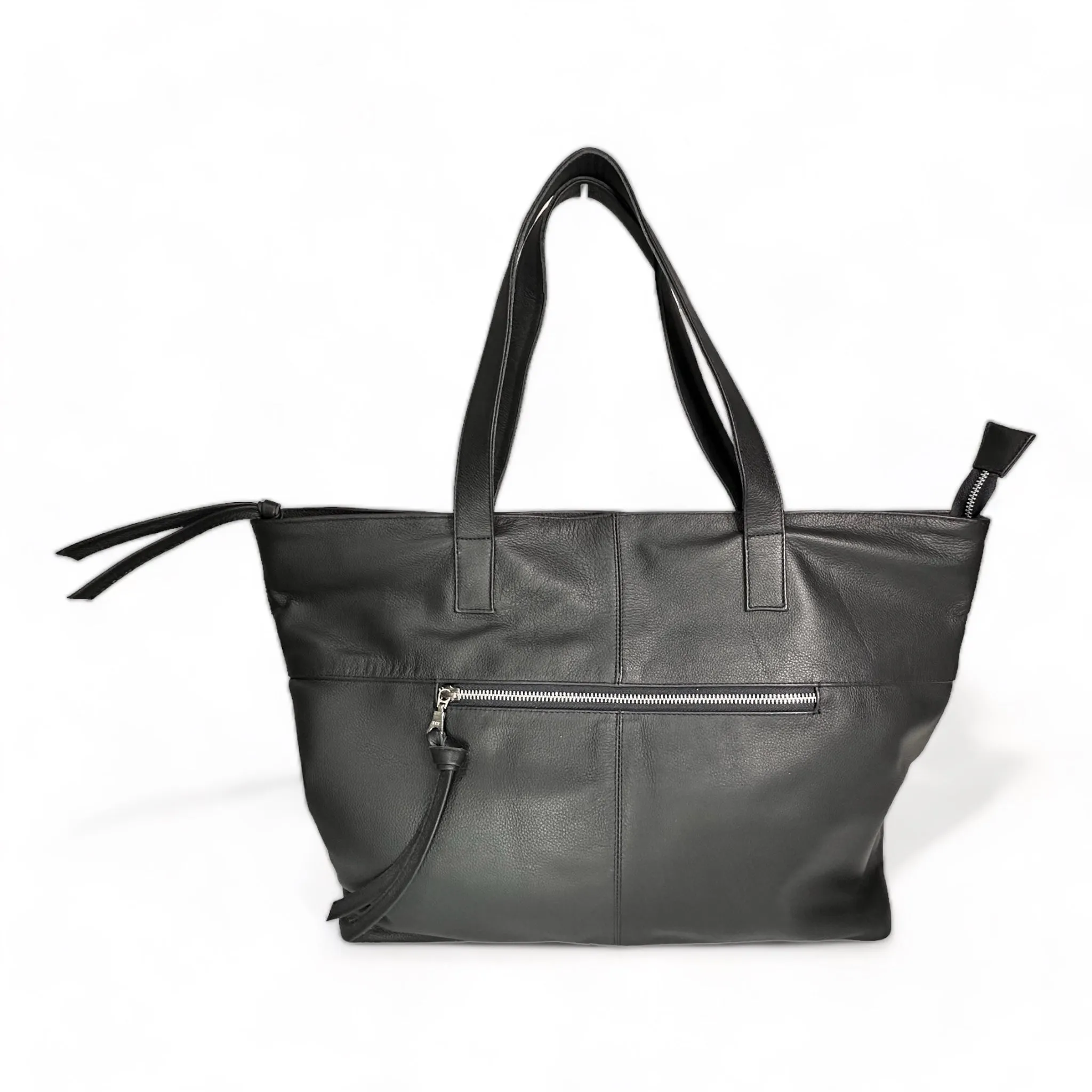 Toronto French Navy Leather Tote Bag