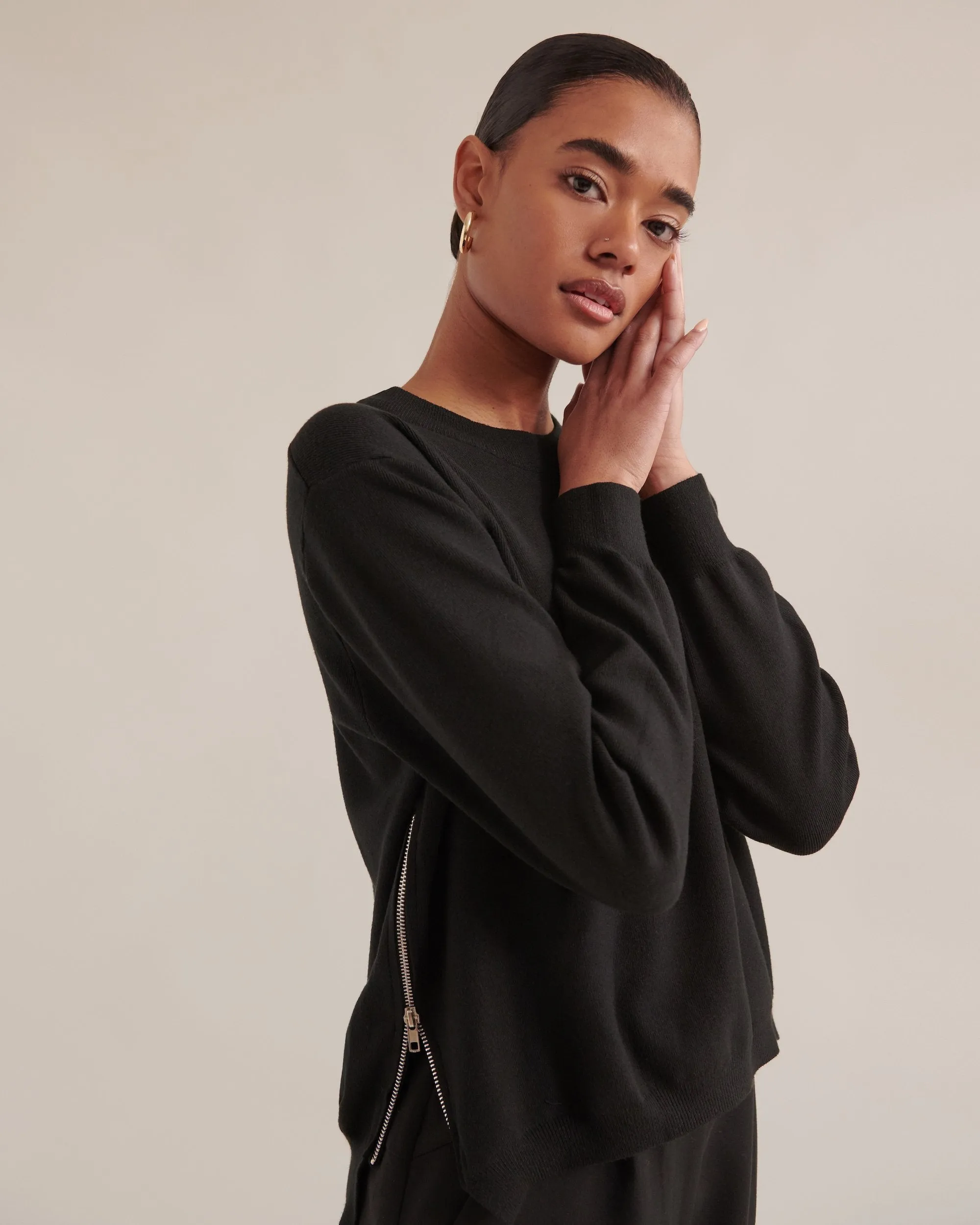 Yara Side-Zip Sweater